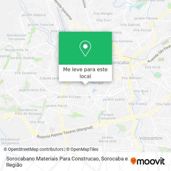 Sorocabano Materiais Para Construcao mapa