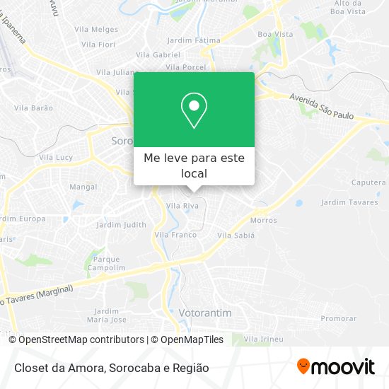 Closet da Amora mapa