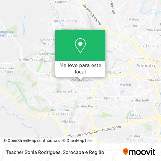 Teacher Sonia Rodrigues mapa