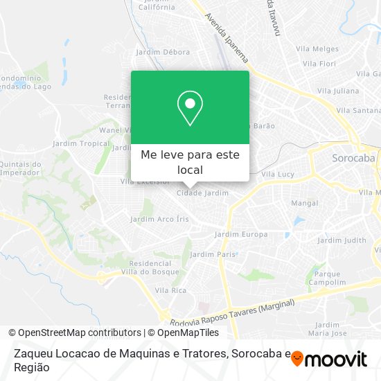 Zaqueu Locacao de Maquinas e Tratores mapa