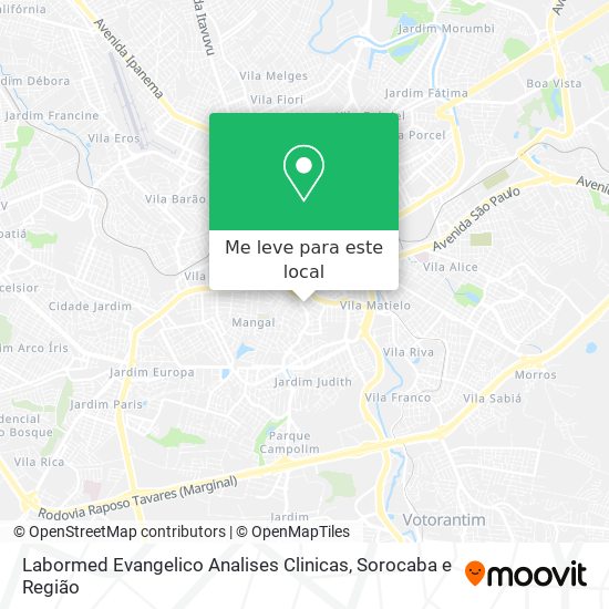 Labormed Evangelico Analises Clinicas mapa