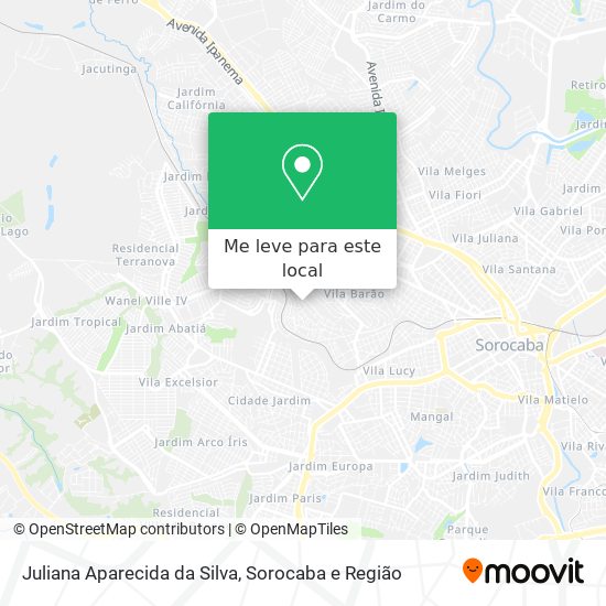 Juliana Aparecida da Silva mapa