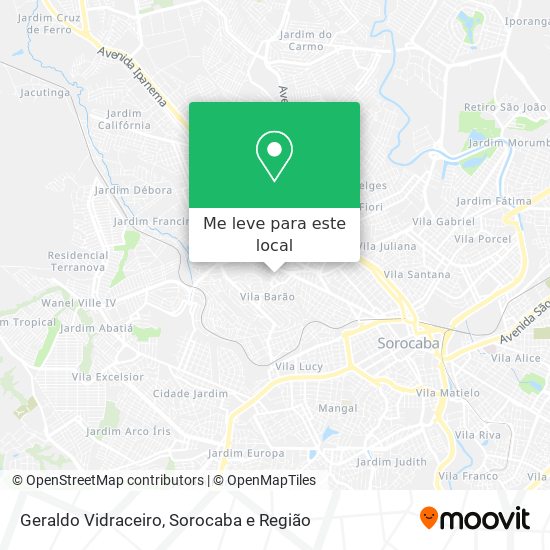 Geraldo Vidraceiro mapa