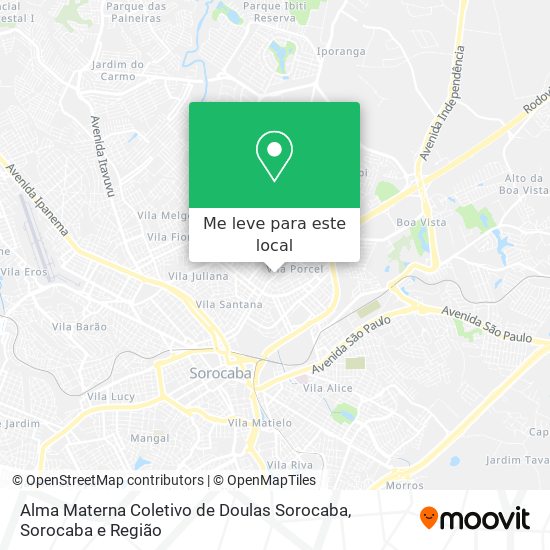 Alma Materna Coletivo de Doulas Sorocaba mapa