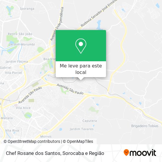 Chef Rosane dos Santos mapa