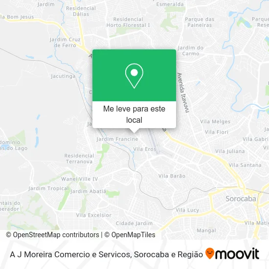 A J Moreira Comercio e Servicos mapa