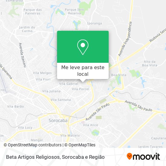Beta Artigos Religiosos mapa