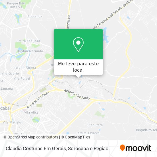 Claudia Costuras Em Gerais mapa