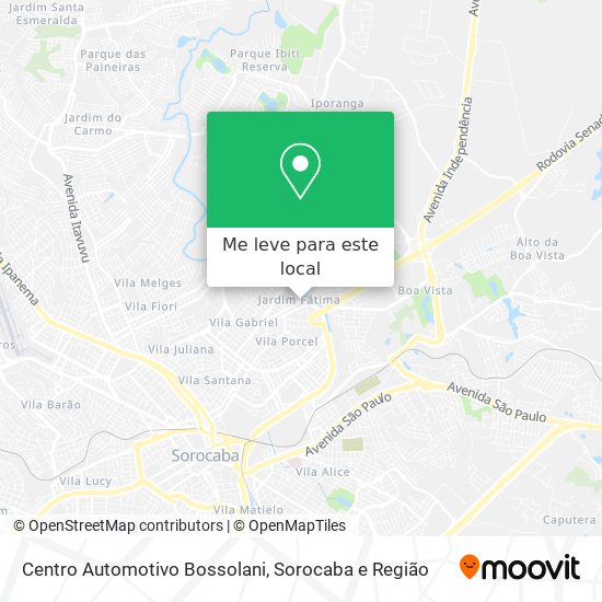 Centro Automotivo Bossolani mapa