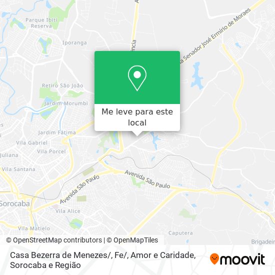 Casa Bezerra de Menezes / , Fe / , Amor e Caridade mapa