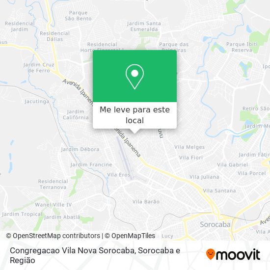 Congregacao Vila Nova Sorocaba mapa