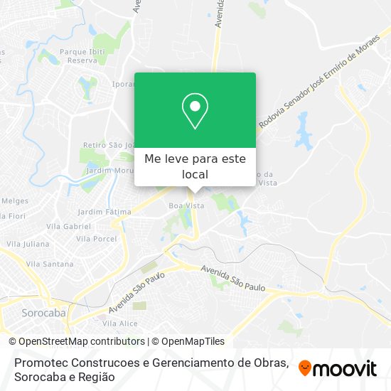 Promotec Construcoes e Gerenciamento de Obras mapa