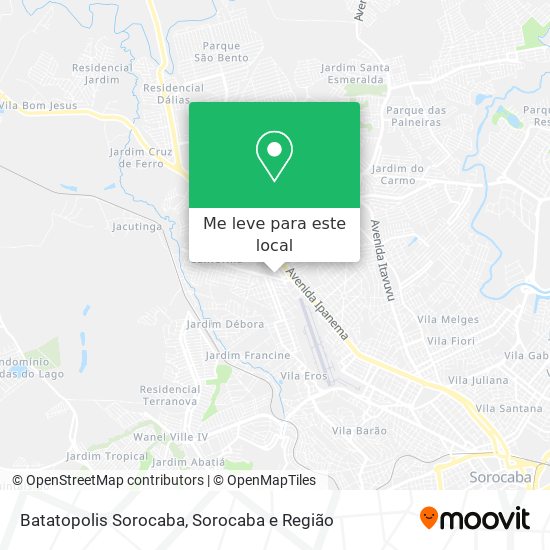Batatopolis Sorocaba mapa