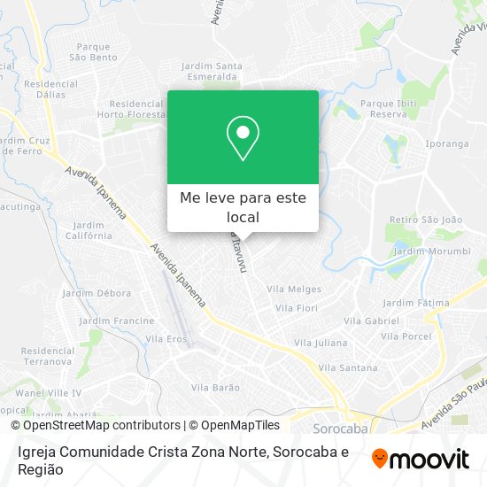 Igreja Comunidade Crista Zona Norte mapa