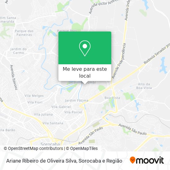 Ariane Ribeiro de Oliveira Silva mapa