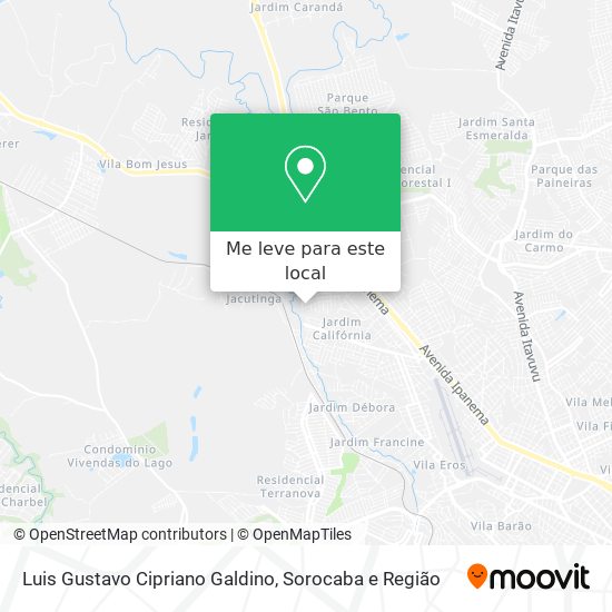 Luis Gustavo Cipriano Galdino mapa