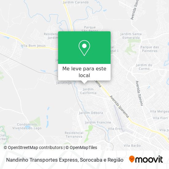 Nandinho Transportes Express mapa