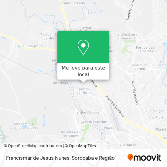 Francismar de Jesus Nunes mapa