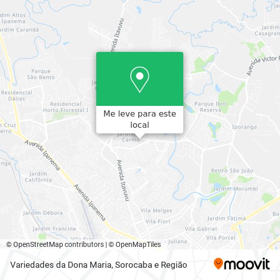 Variedades da Dona Maria mapa