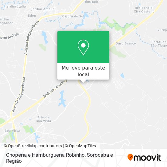 Choperia e Hamburgueria Robinho mapa