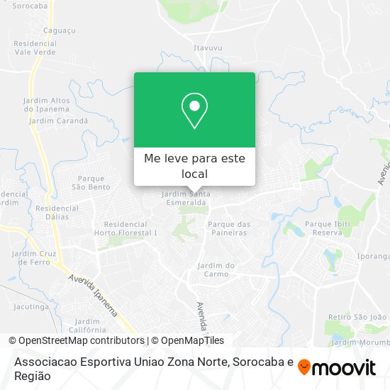 Associacao Esportiva Uniao Zona Norte mapa