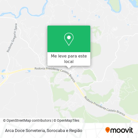 Arca Doce Sorveteria mapa