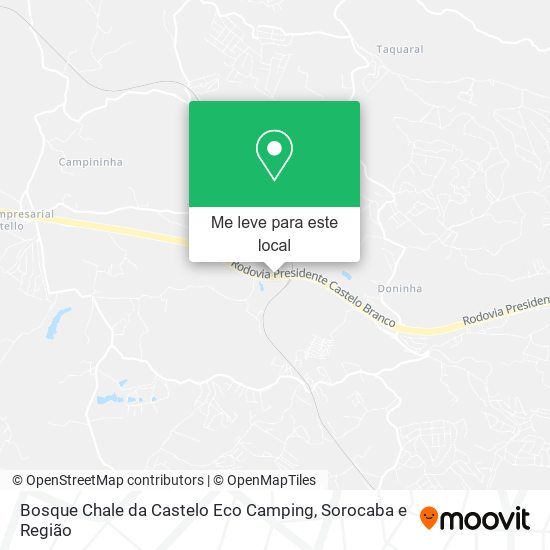 Bosque Chale da Castelo Eco Camping mapa
