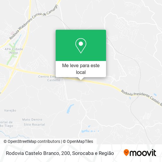 Rodovia Castelo Branco, 200 mapa