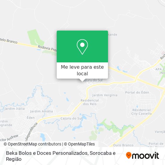 Beka Bolos e Doces Personalizados mapa