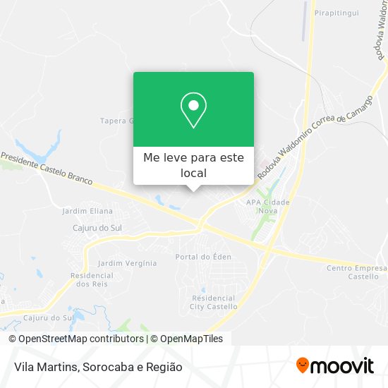 Vila Martins mapa