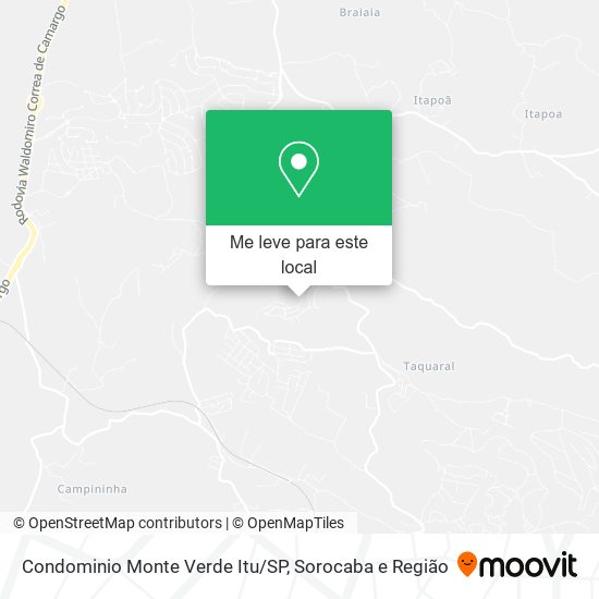 Condominio Monte Verde Itu/SP mapa