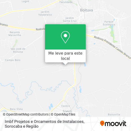 Imbf Projetos e Orcamentos de Instalacoes mapa