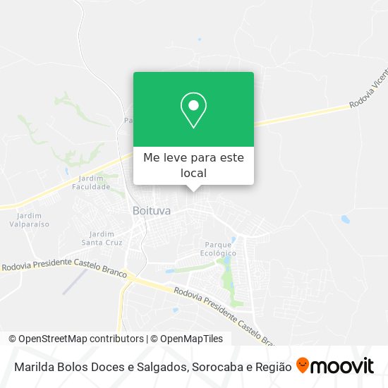 Marilda Bolos Doces e Salgados mapa