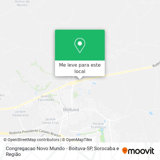 Congregacao Novo Mundo - Boituva-SP mapa