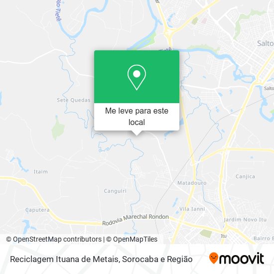 Reciclagem Ituana de Metais mapa