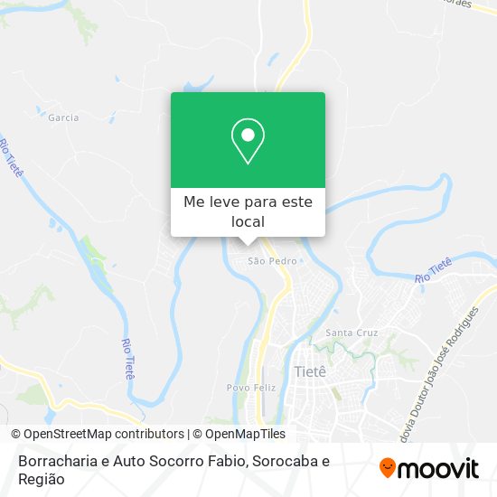 Borracharia e Auto Socorro Fabio mapa