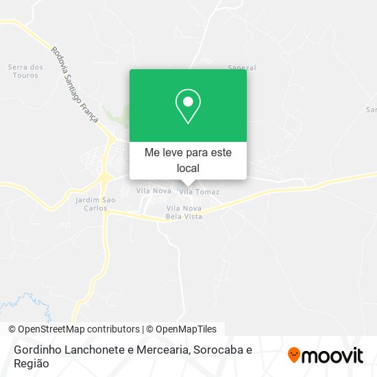 Gordinho Lanchonete e Mercearia mapa