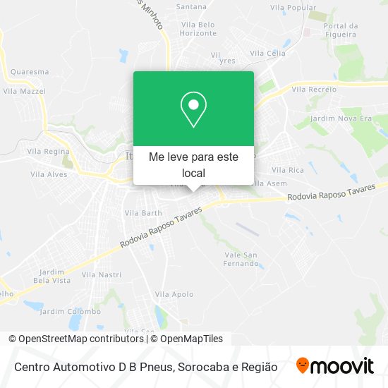 Centro Automotivo D B Pneus mapa