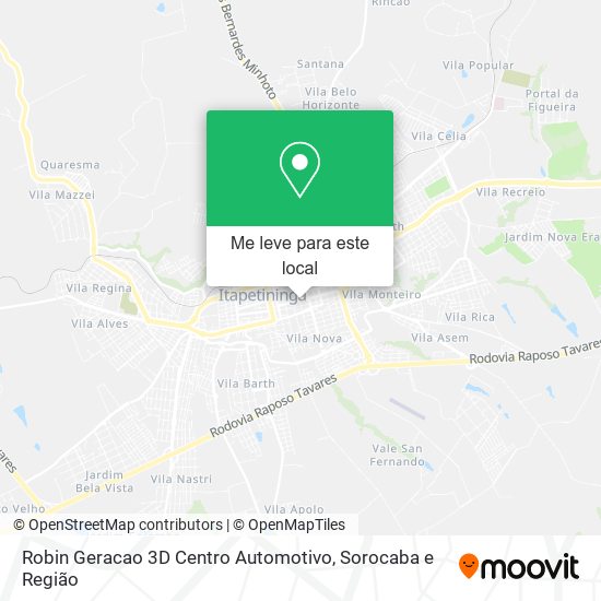 Robin Geracao 3D Centro Automotivo mapa