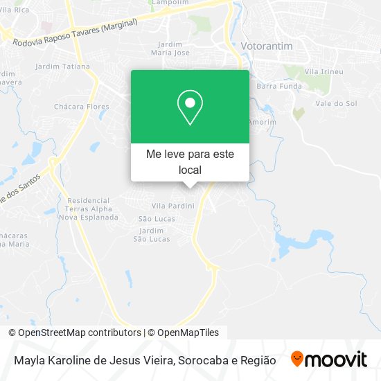 Mayla Karoline de Jesus Vieira mapa