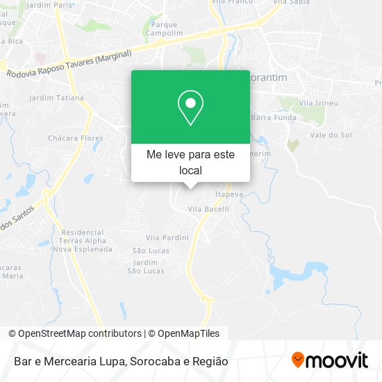 Bar e Mercearia Lupa mapa