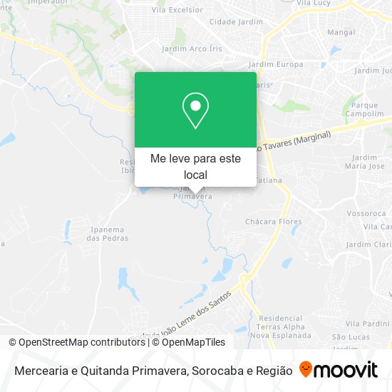 Mercearia e Quitanda Primavera mapa