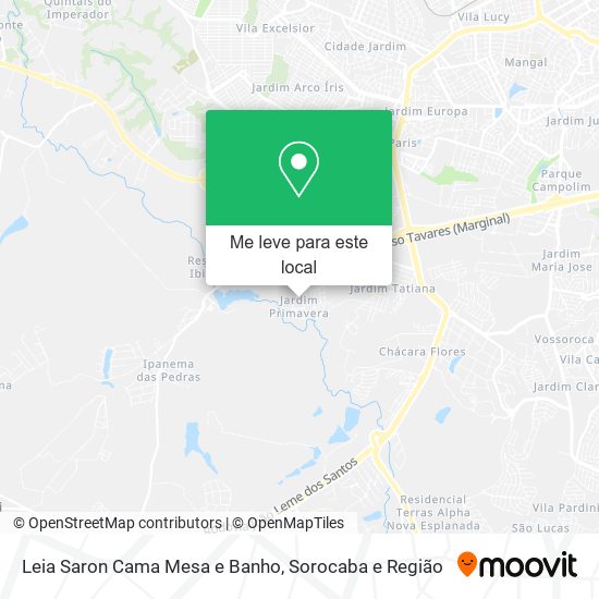 Leia Saron Cama Mesa e Banho mapa