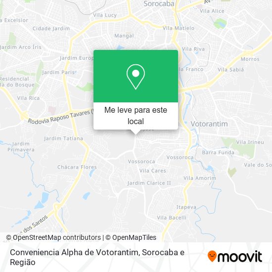 Conveniencia Alpha de Votorantim mapa