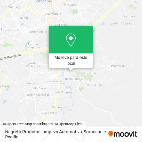 Negretti Produtos Limpeza Automotiva mapa