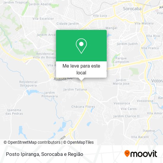 Posto Ipiranga mapa