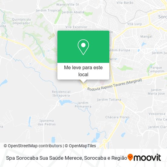 Spa Sorocaba Sua Saúde Merece mapa