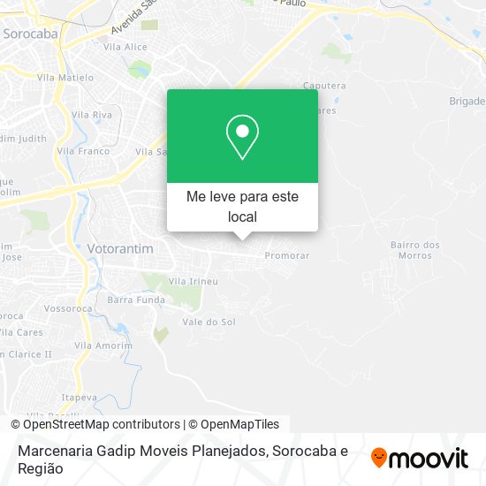 Marcenaria Gadip Moveis Planejados mapa