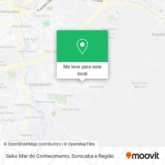 Sebo Mar do Conhecimento mapa