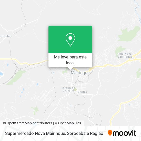 Supermercado Nova Mairinque mapa
